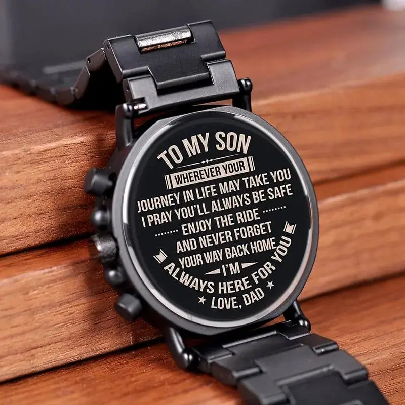 Personalized Engraved Watch Gift for Dad, Son, or Husband by EPR