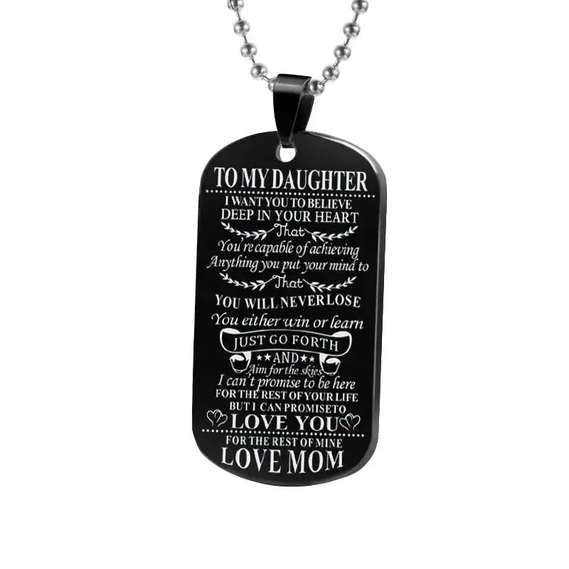 Engraved Dog Tag Necklace for Unique Family Gifts by EPR