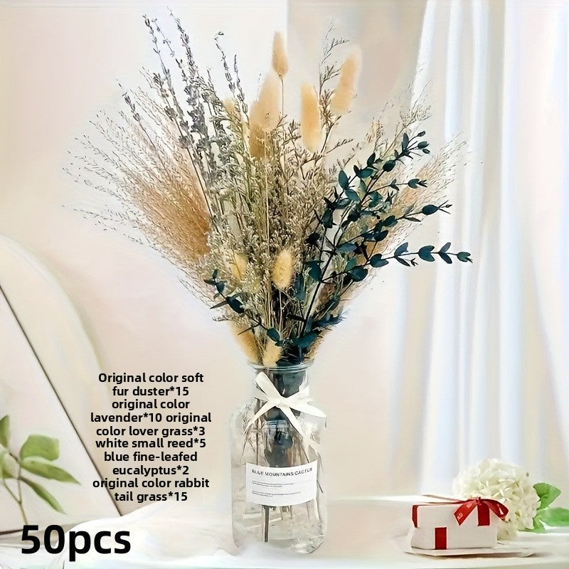 Natural Dried Flower Bouquet for Home and Wedding Decor - Cherished Harbor Gifts