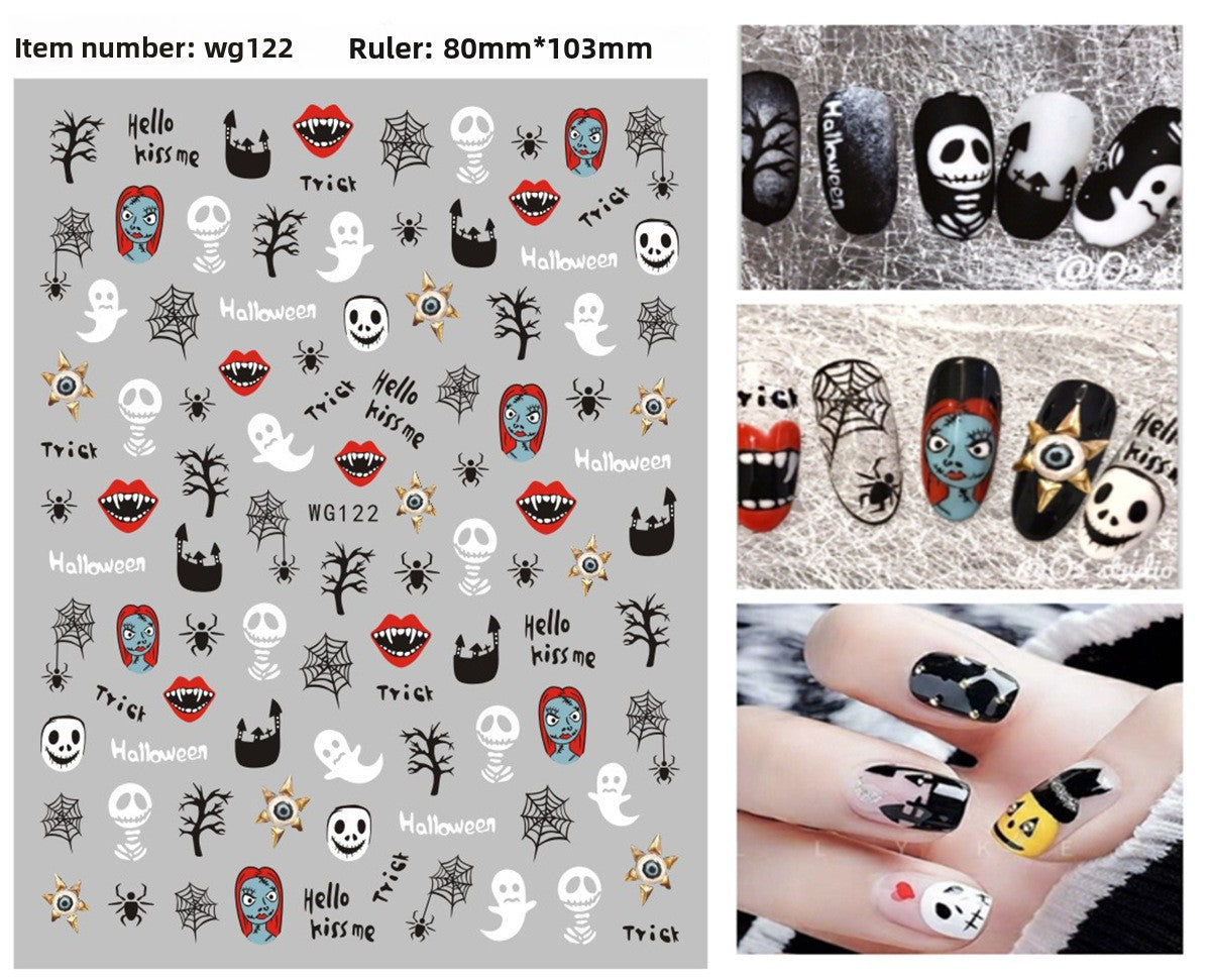 Halloween Nail Art Stickers for Spooky DIY Nail Designs - Cherished Harbor Gifts