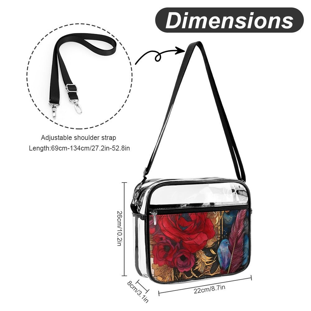 Rose Clear PVC Satchel Bag - Cherished Harbor Gifts