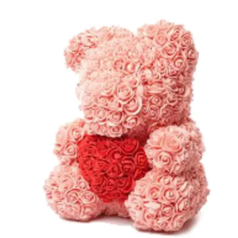 Heart hugging rose bear simulation bouquet as a birthday gift for teddy bears by eprolo