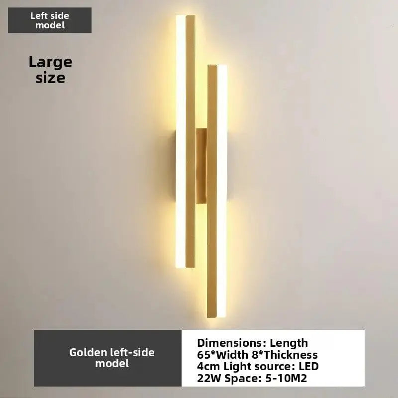 Modern Minimalist LED Wall Lamp | 3-Color Bedroom & Hallway Light by TED