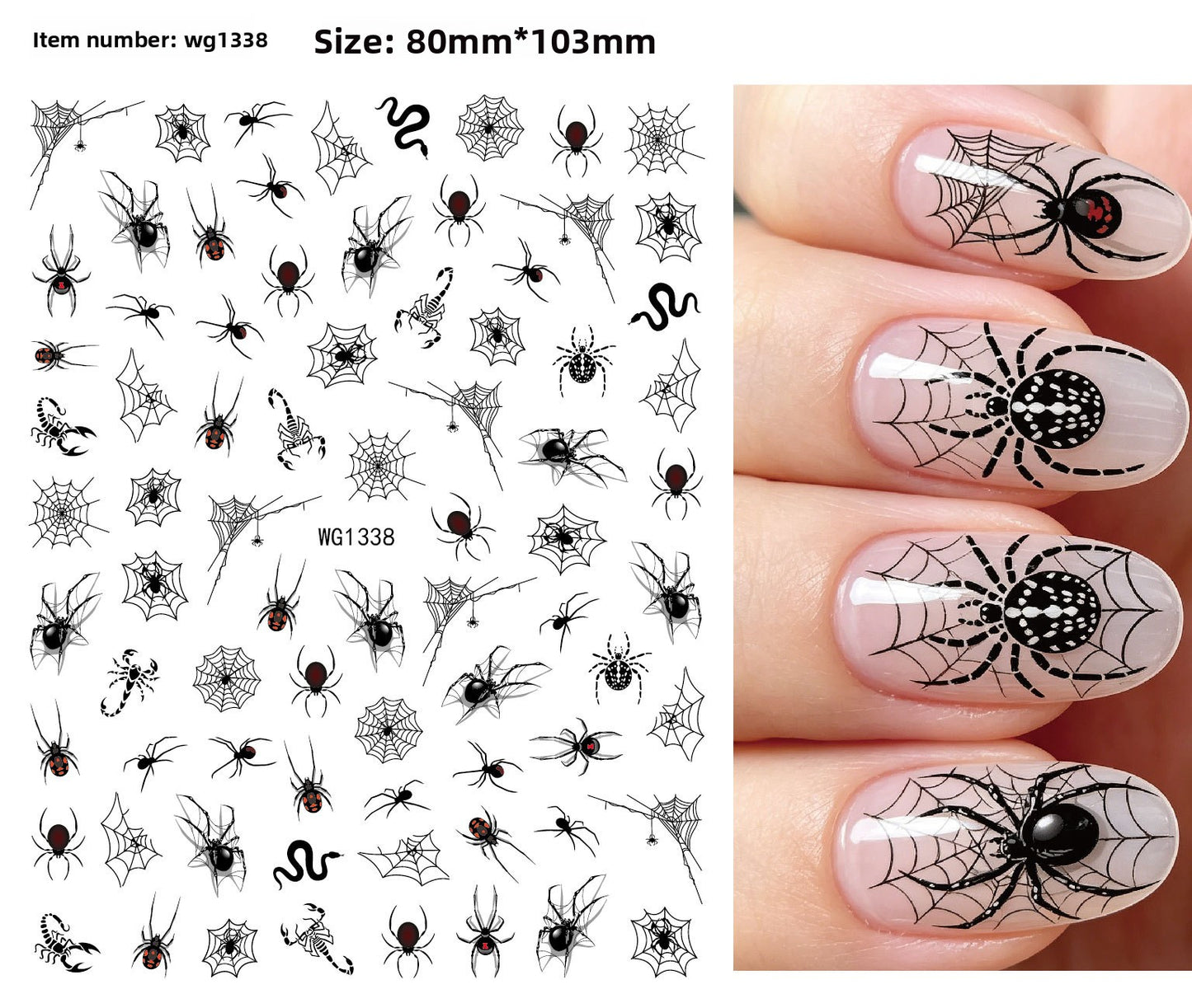 Halloween Nail Art Stickers for Spooky DIY Nail Designs - Cherished Harbor Gifts