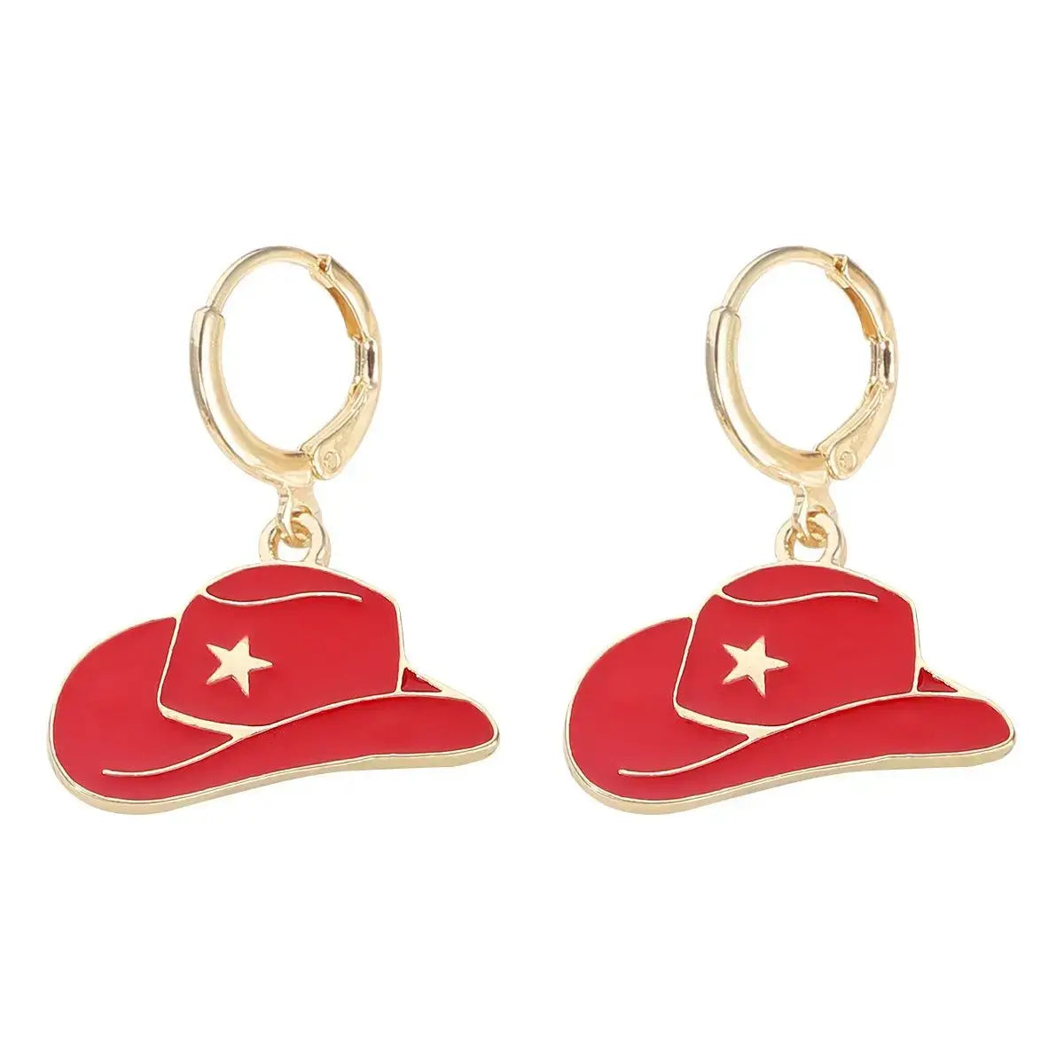 Western Cowgirl Heart Earrings | Cowboy Hat & Boots Valentine’s Earrings by EPR