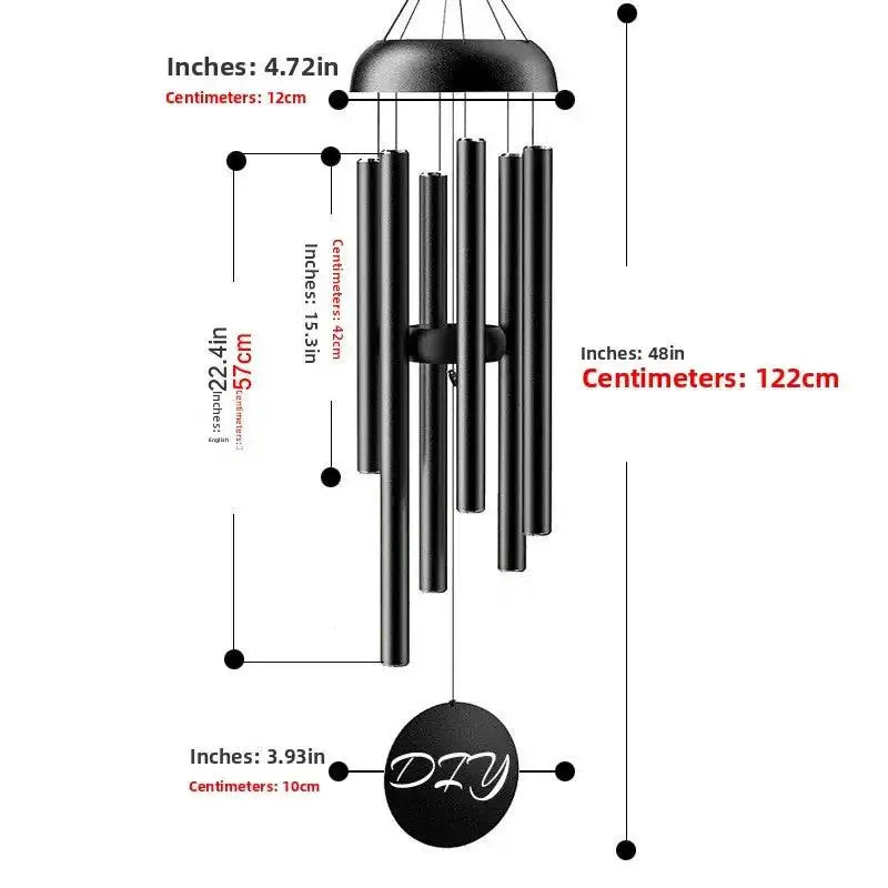 Metal Memorial Wind Chime | 26-50" Outdoor Garden Chimes by TED