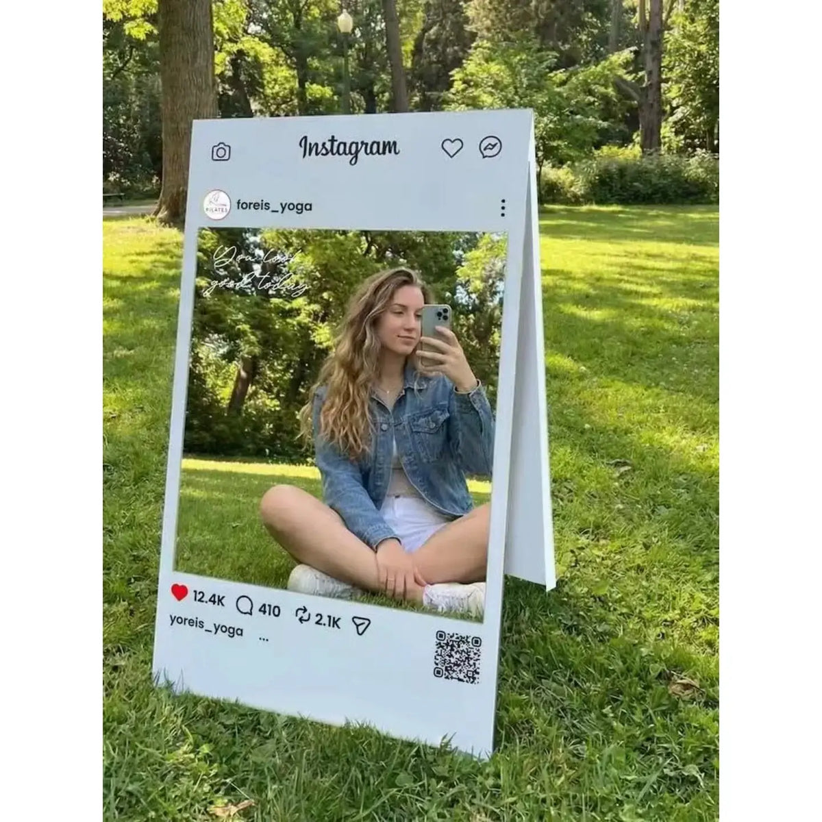 Personalized Check-In Photo Mirror | Custom Logo Retro Wall & Shop Display Mirror by TED