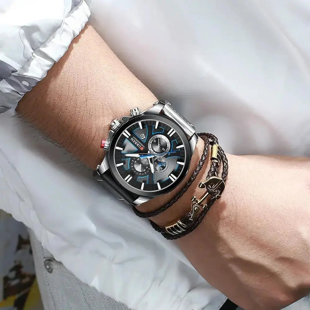 Stylish Men's Leather Chronograph Watch for Every Occasion by EPR