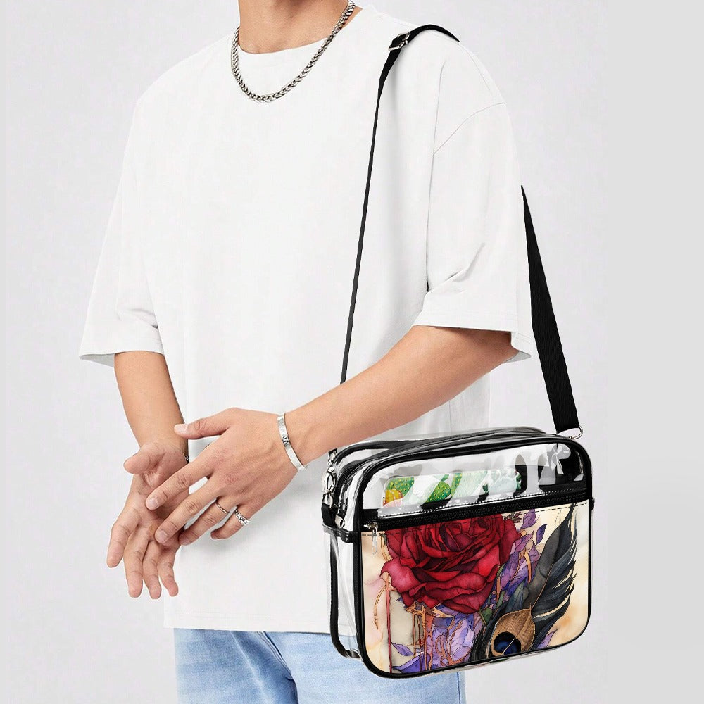 Rose Transparent PVC Satchel Set 2-Piece Fashionable Concert Bag - Cherished Harbor Gifts