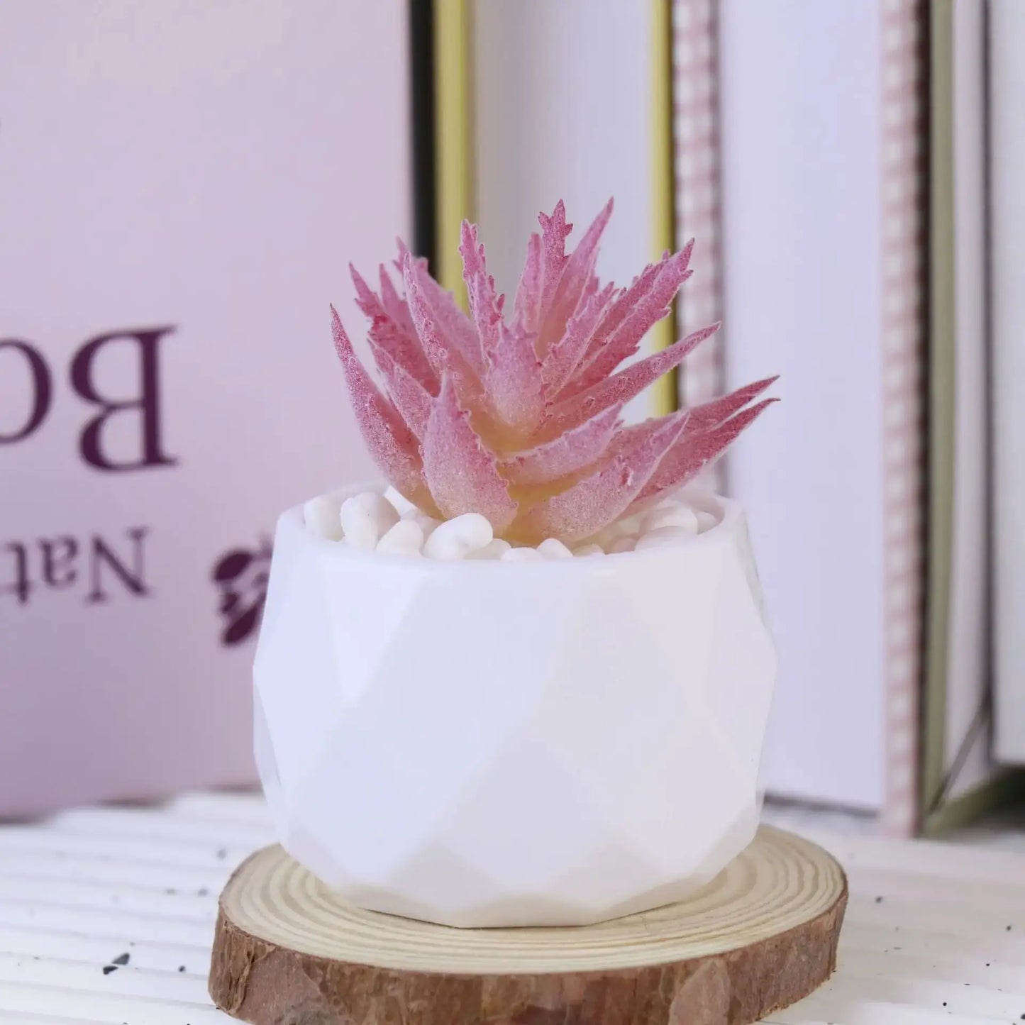 Mini Artificial Succulent Plant | Realistic Faux Desktop Home & Office Decor by TED