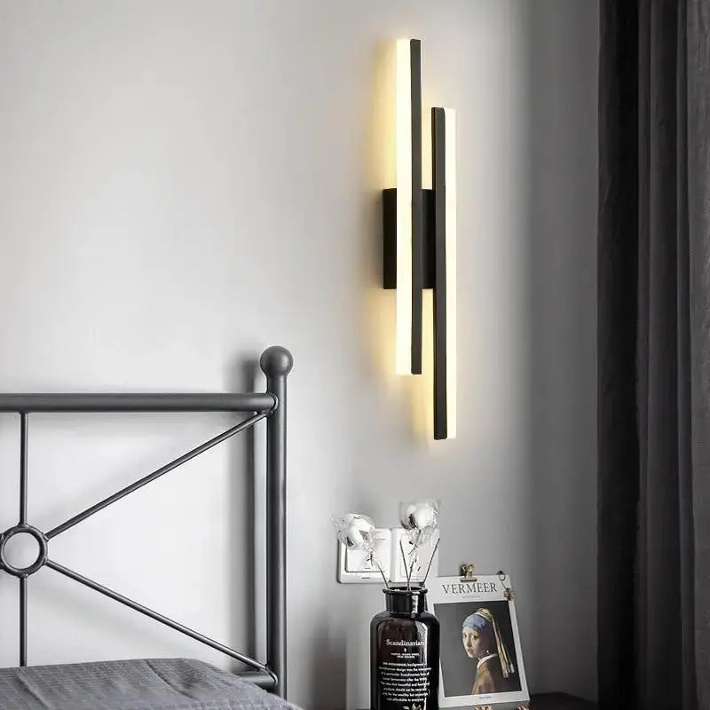 Modern Minimalist LED Wall Lamp | 3-Color Bedroom & Hallway Light by TED