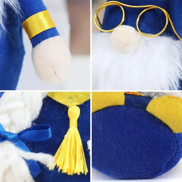 Graduation season blue dwarf faceless doll gift opening doctor hat Rudolph doll decoration toys by eprolo