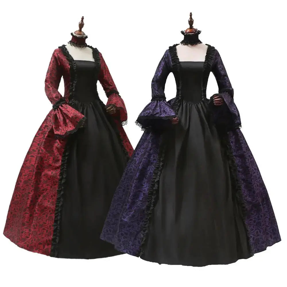 Gothic Halloween Costume Women - Victorian Long Dress Outfit by EPR