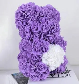 Heart hugging rose bear simulation bouquet as a birthday gift for teddy bears by eprolo