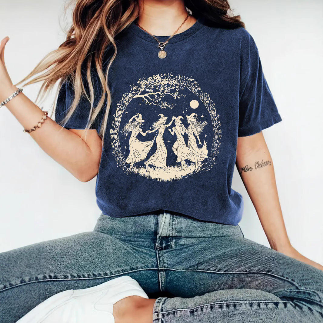 Stylish Women's Halloween T-Shirt for Autumn Fun - Cherished Harbor Gifts