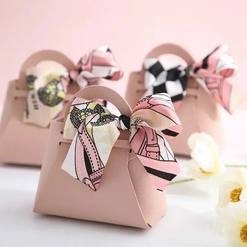 Light Luxury Style PU Leather Handheld Candy Gift Box Wedding Gift with Handheld Gift Wedding Candy Bag by eprolo