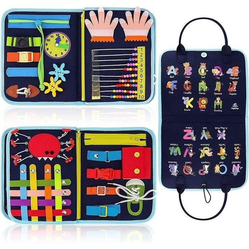 Montessori Sensory Activity Board for Toddler Learning Fun - Cherished Harbor Gifts