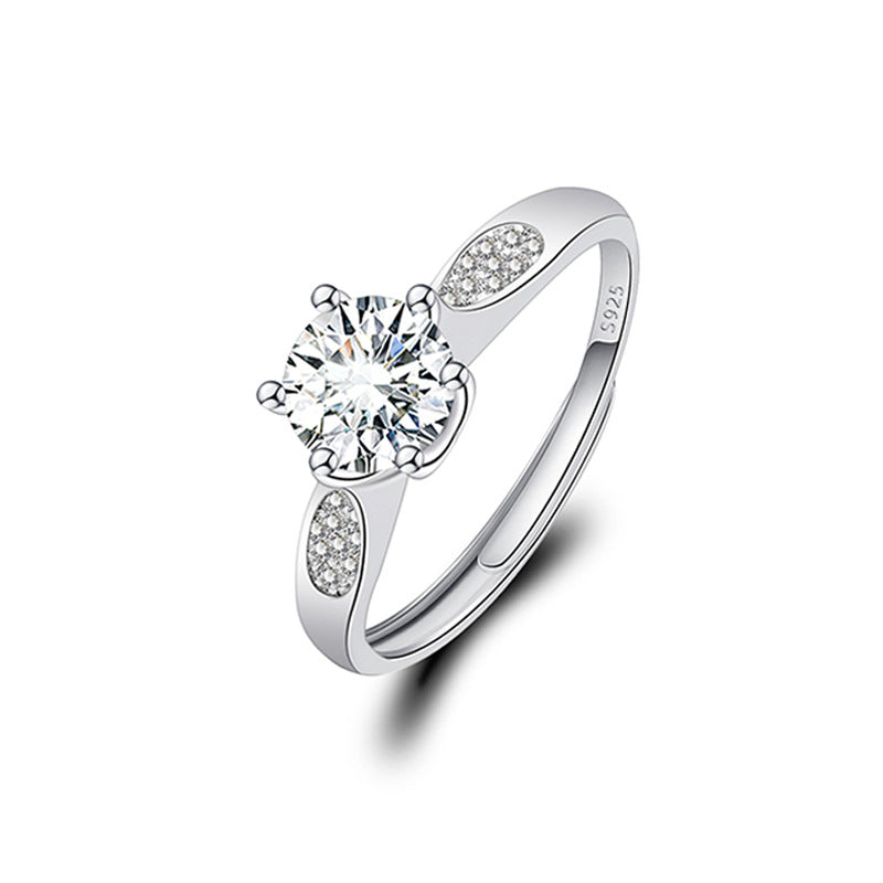 Adjustable Engagement Ring - Cubic Zirconia Promise Ring - Cherished Harbor Gifts