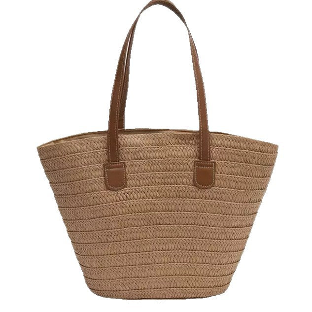 Large Straw Beach Tote Bag for Summer Adventures - Cherished Harbor Gifts