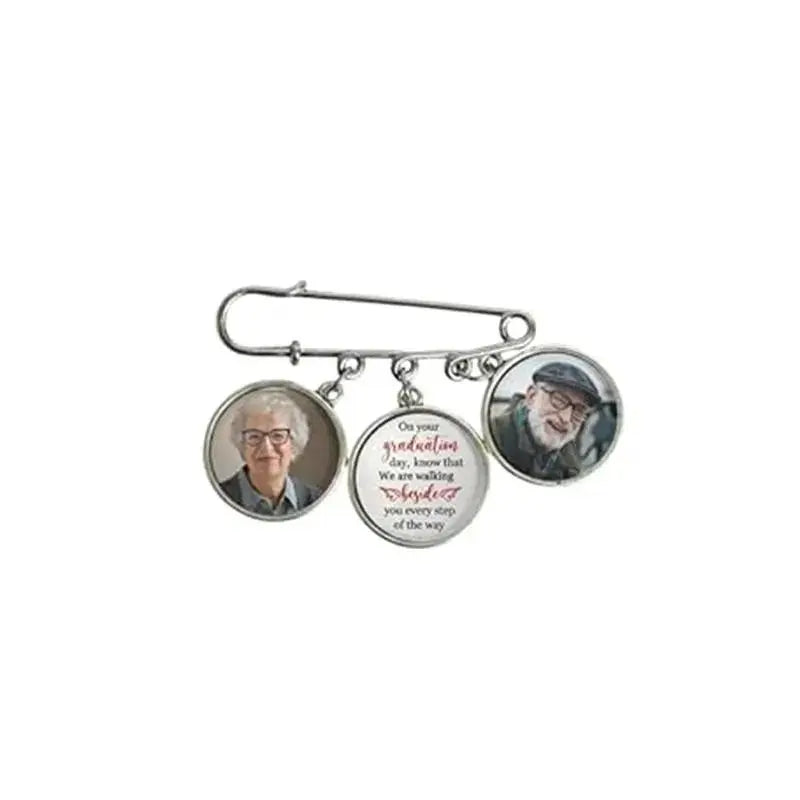 Personalized Memorial Photo Brooch | Custom Remembrance Picture Pendant Pin by TED