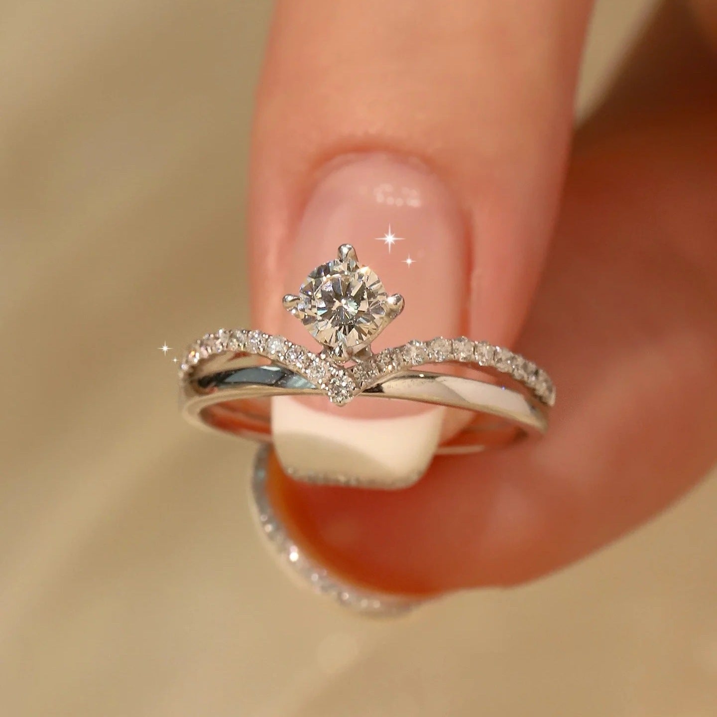 Adjustable Engagement Ring - Cubic Zirconia Promise Ring - Cherished Harbor Gifts