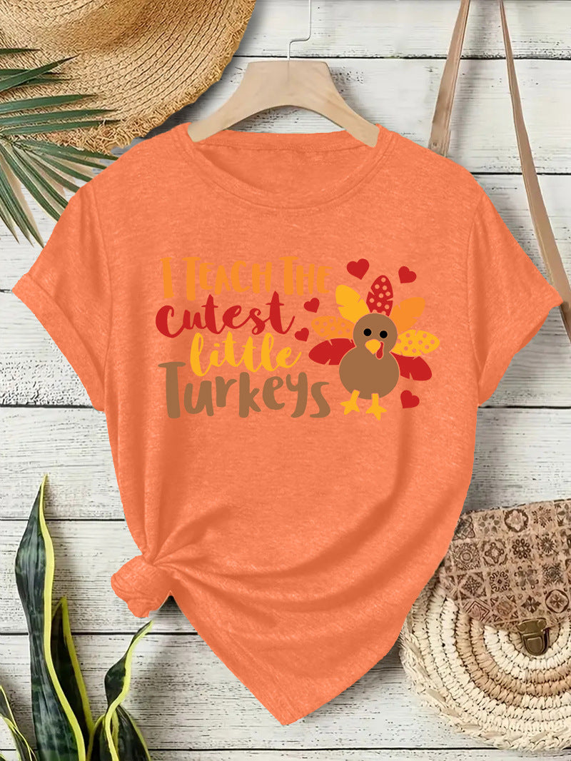 Stylish Women's Thanksgiving T-Shirt for Autumn Celebrations - Cherished Harbor Gifts