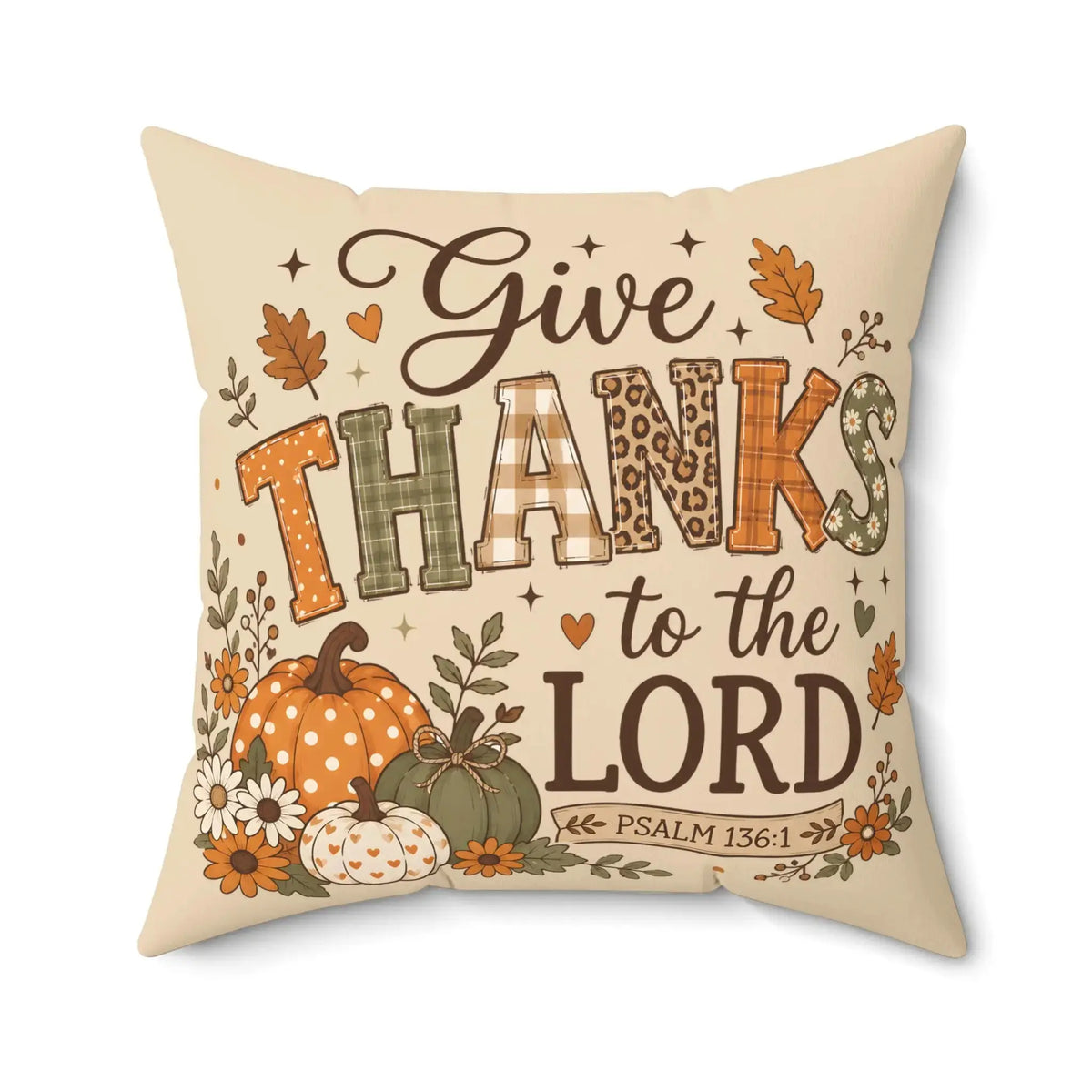 Thanksgiving Decorative Pillow for Cozy Autumn Decor by Cherished Harbor Gifts