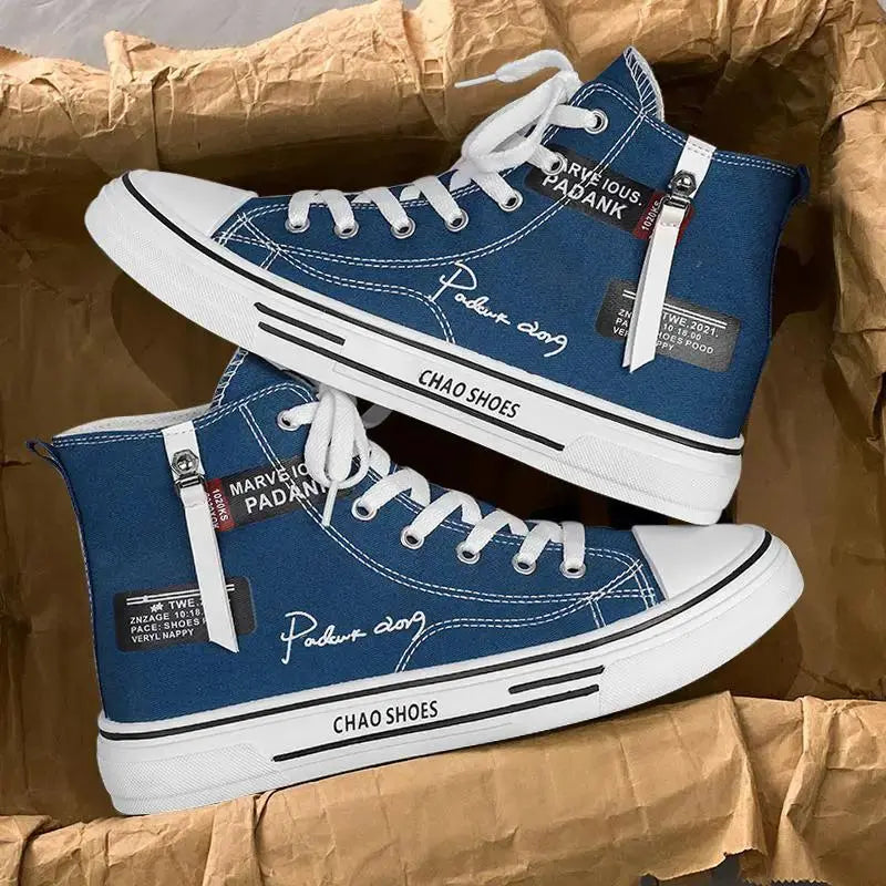 High top board shoes canvas shoes casual shoes Korean version student shoes men's shoes trendy shoes by eprolo