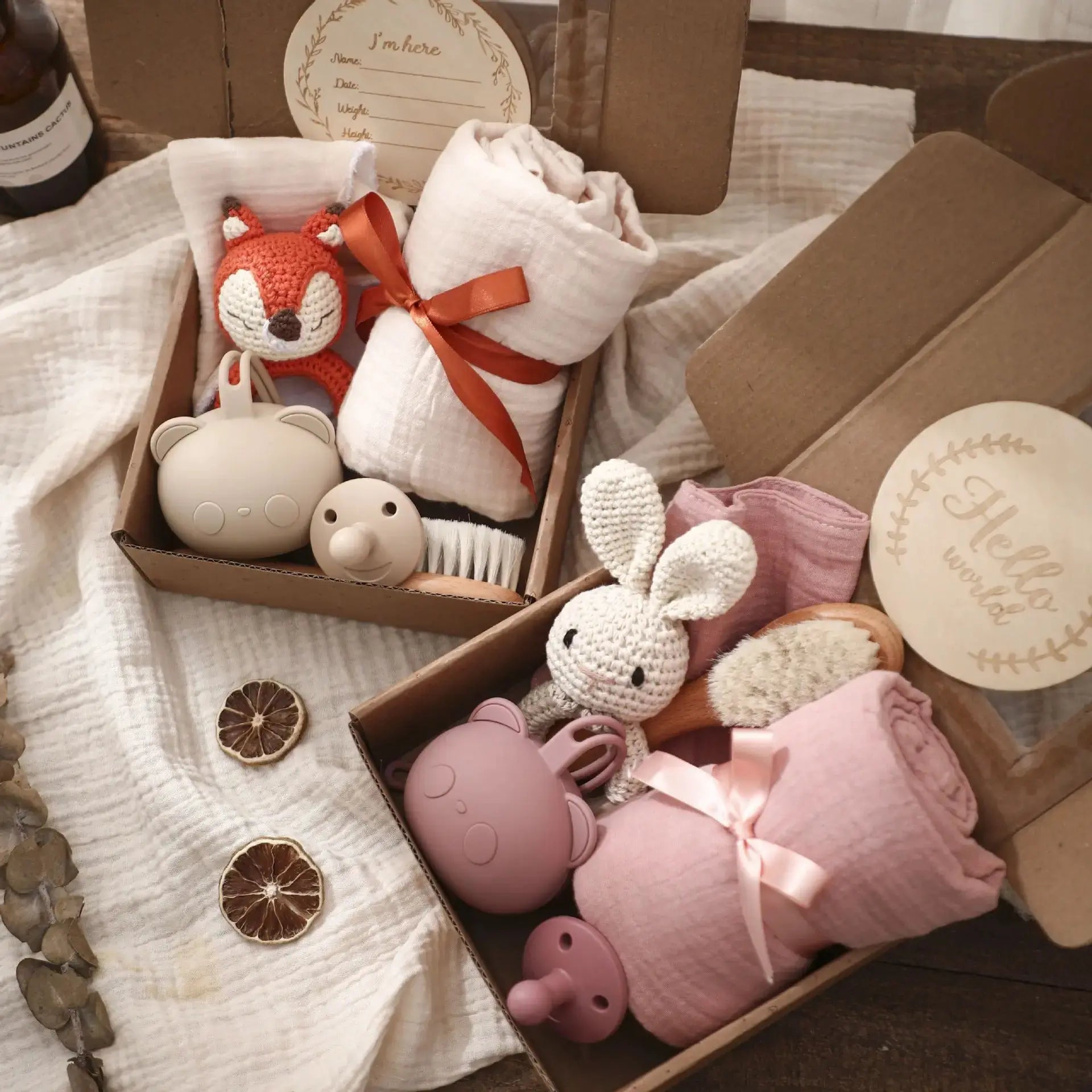 Bamboo Cotton Baby Grooming Gift Set for Newborn Essentials by EPR