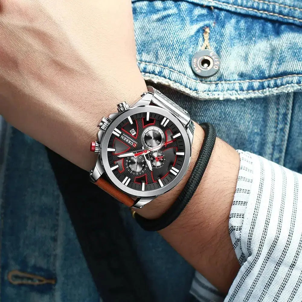 Stylish Men's Leather Chronograph Watch for Every Occasion by EPR