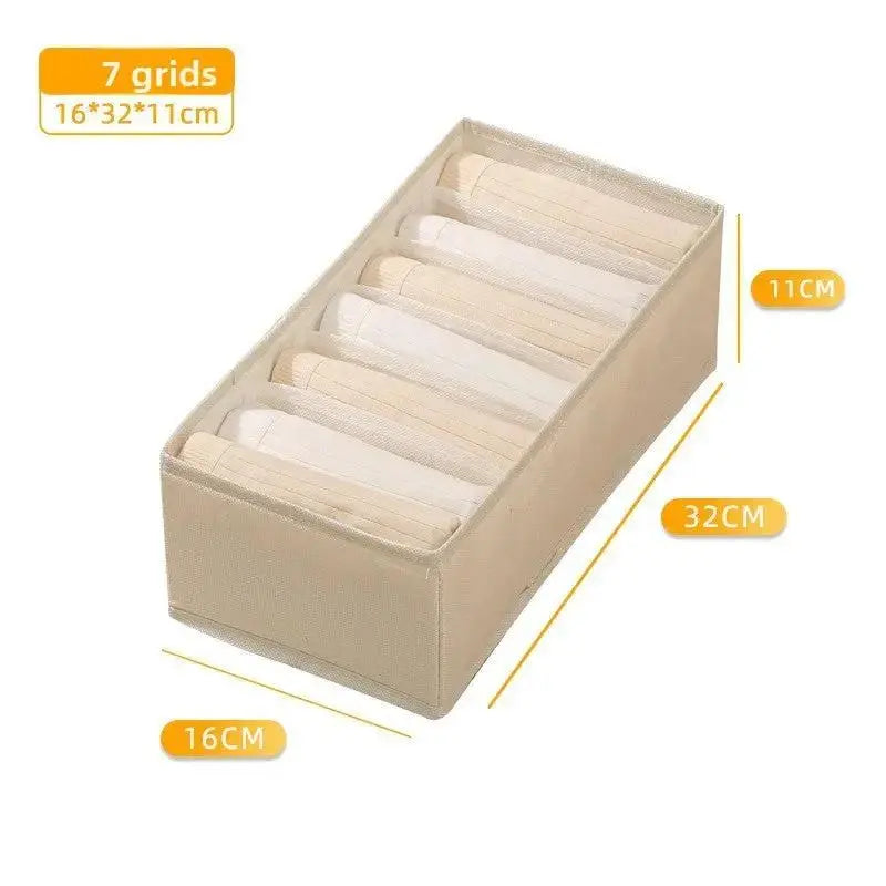 Large Fabric Drawer Organizer | 6-24 Grid Clothing & Sock Storage Box by TED
