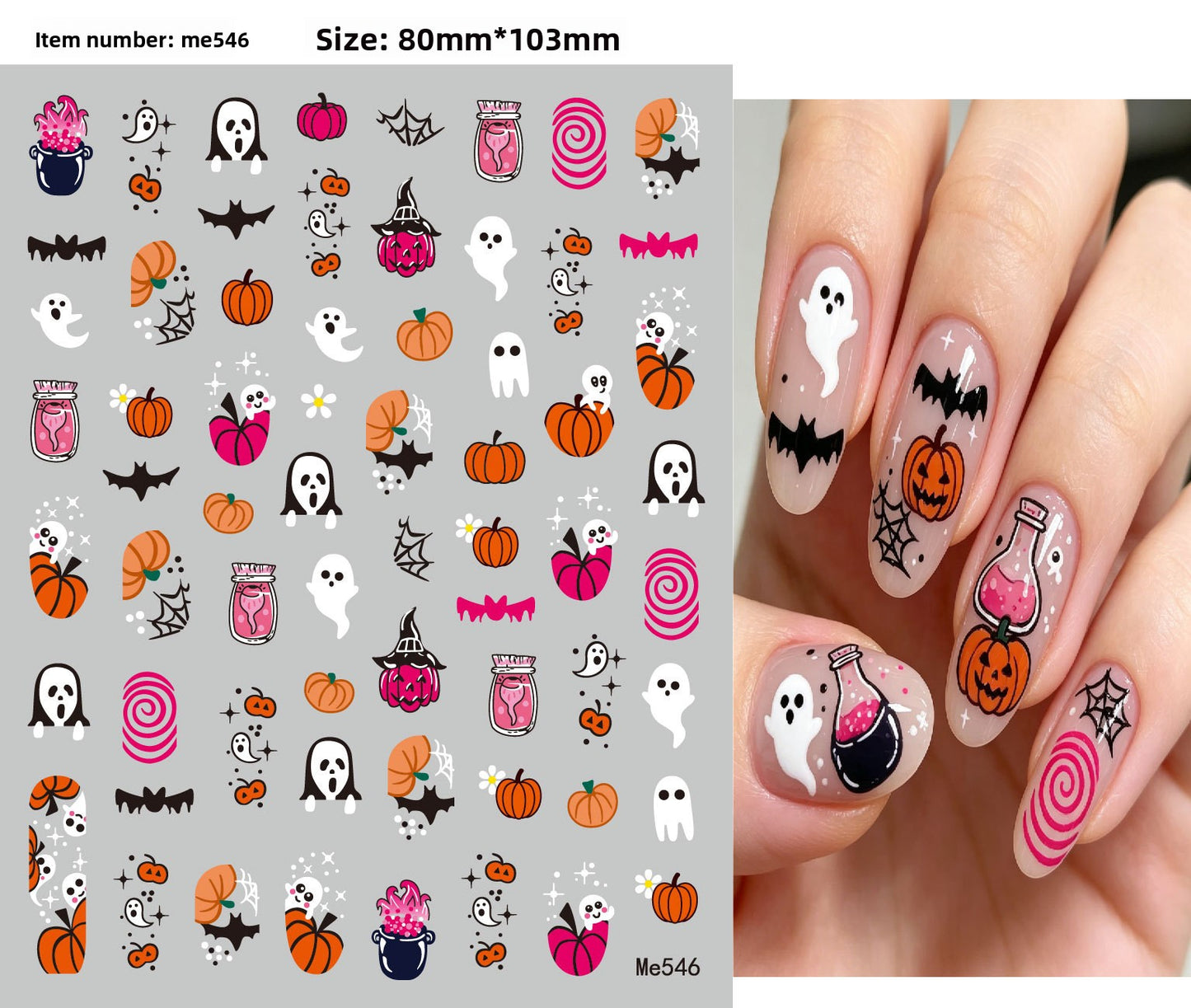Halloween Nail Art Stickers for Spooky DIY Nail Designs - Cherished Harbor Gifts