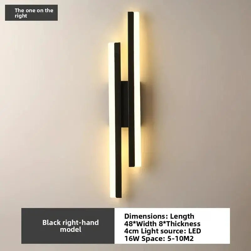 Modern Minimalist LED Wall Lamp | 3-Color Bedroom & Hallway Light by TED