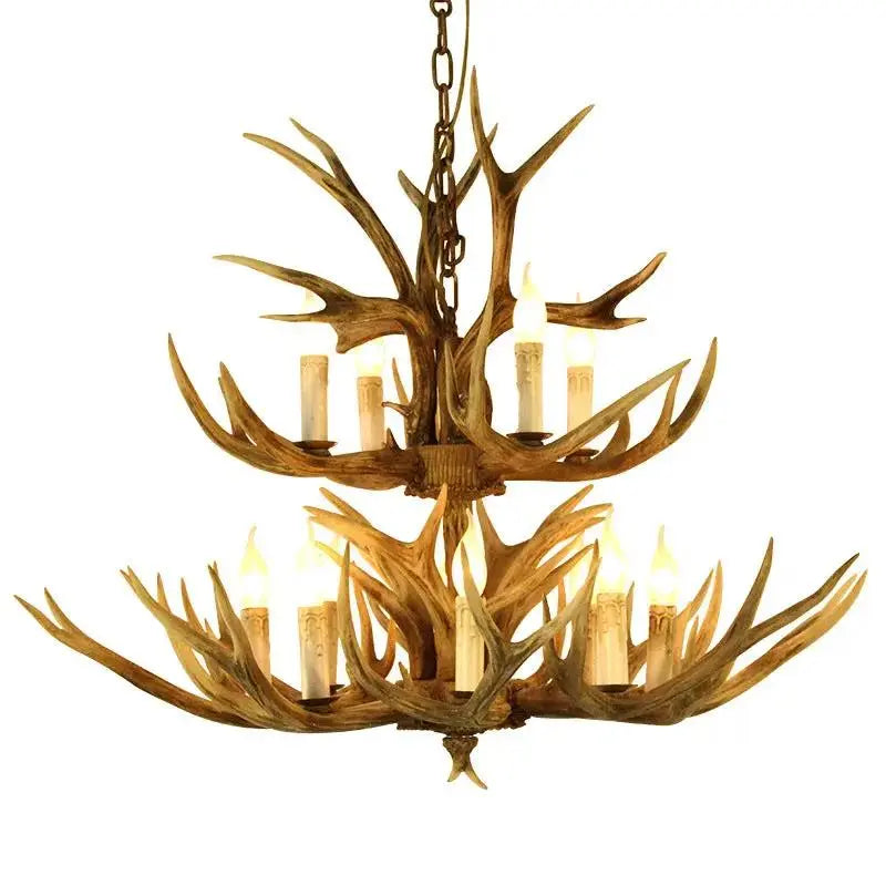 Antler Resin Chandelier Lighting by TED