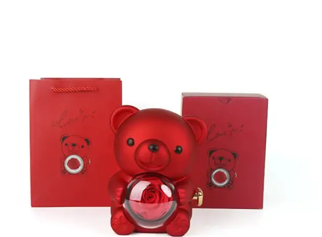 Romantic Teddy Bear Gift Jewelry Box with Necklace & Ring by EPR