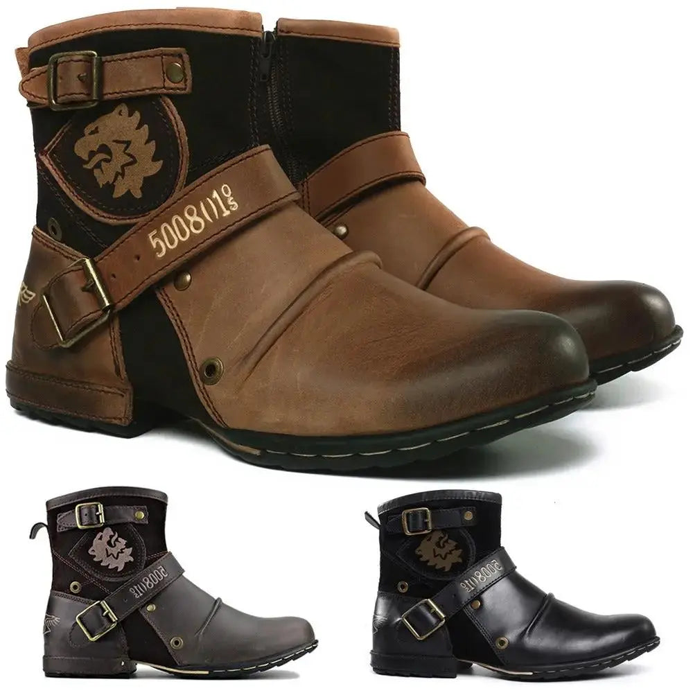 Men's Casual Denim Boots - Stylish Western Martin Footwear by EPR