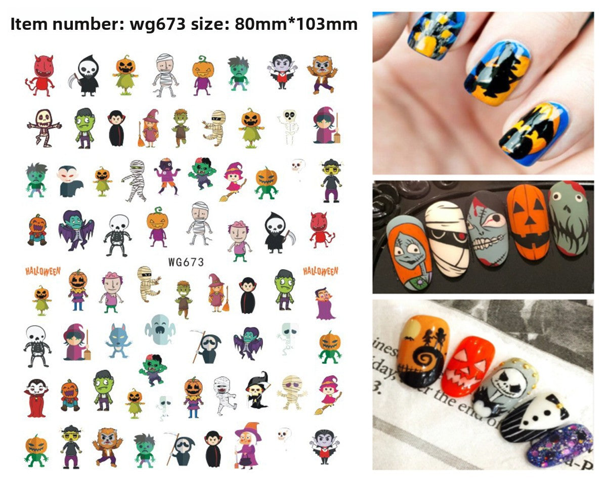 Halloween Nail Art Stickers for Spooky DIY Nail Designs - Cherished Harbor Gifts