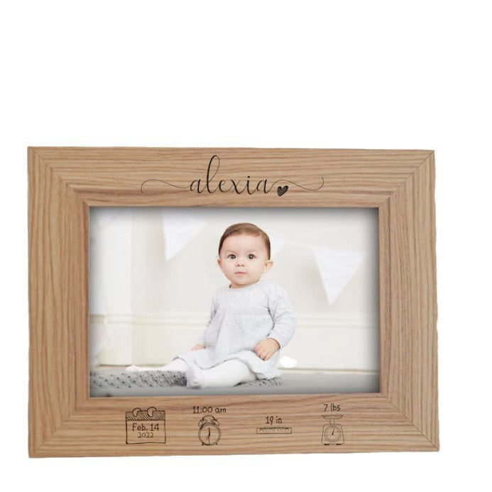 Custom Engraved Photo Frame for Weddings and Anniversaries - Cherished Harbor Gifts
