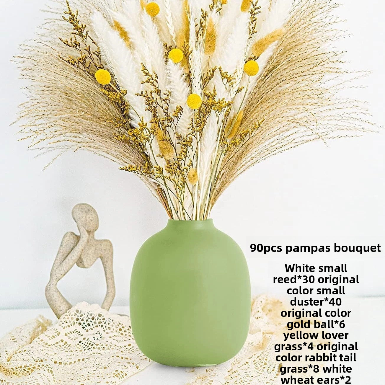 Natural Dried Flower Bouquet for Home and Wedding Decor - Cherished Harbor Gifts