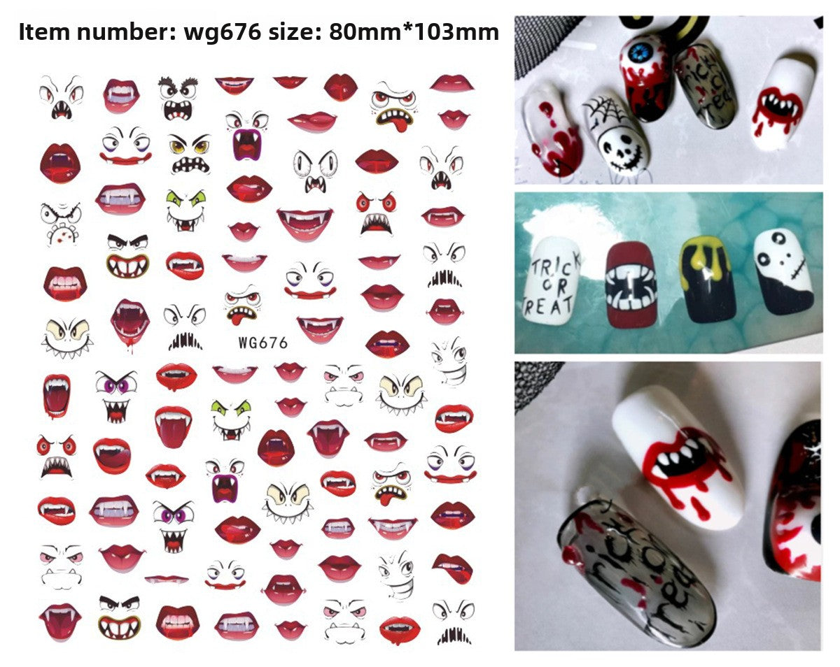 Halloween Nail Art Stickers for Spooky DIY Nail Designs - Cherished Harbor Gifts