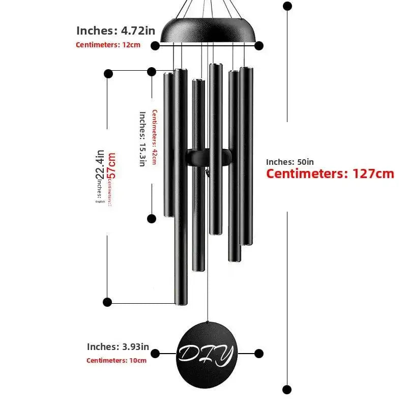 Metal Memorial Wind Chime | 26-50" Outdoor Garden Chimes by TED