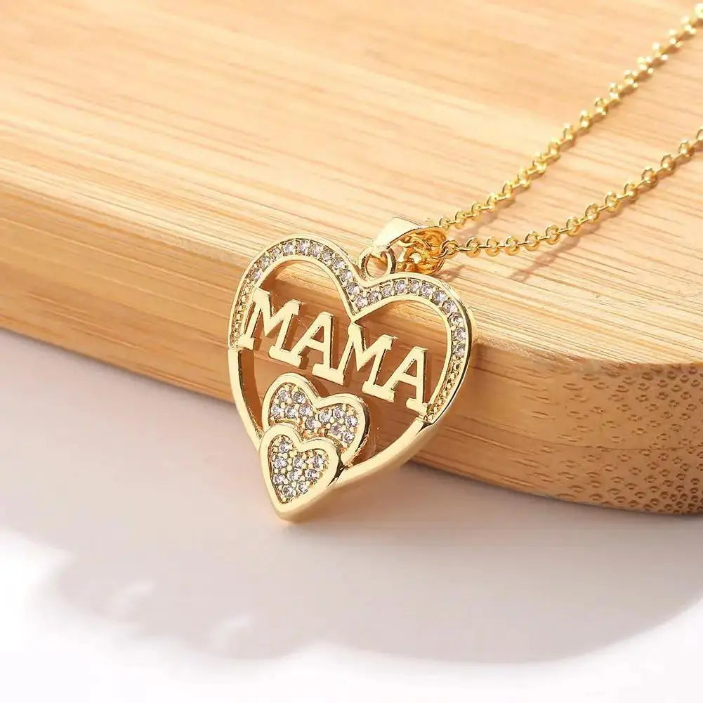Heart-Shaped MAMA Necklace Gift for Mother's Day Jewelry by EPR