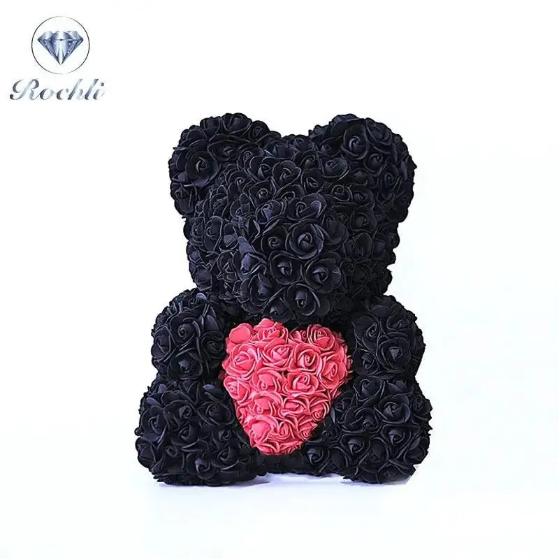 Heart hugging rose bear simulation bouquet as a birthday gift for teddy bears by eprolo
