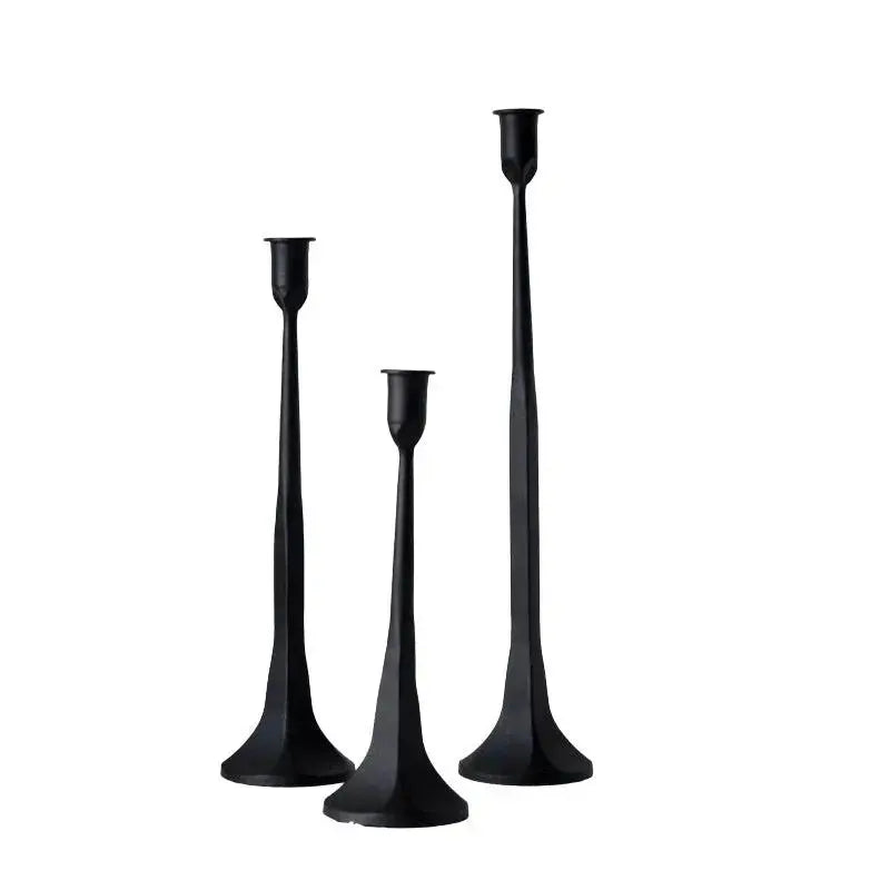 Classic Cast Iron Candlestick Set Home Decor by TED