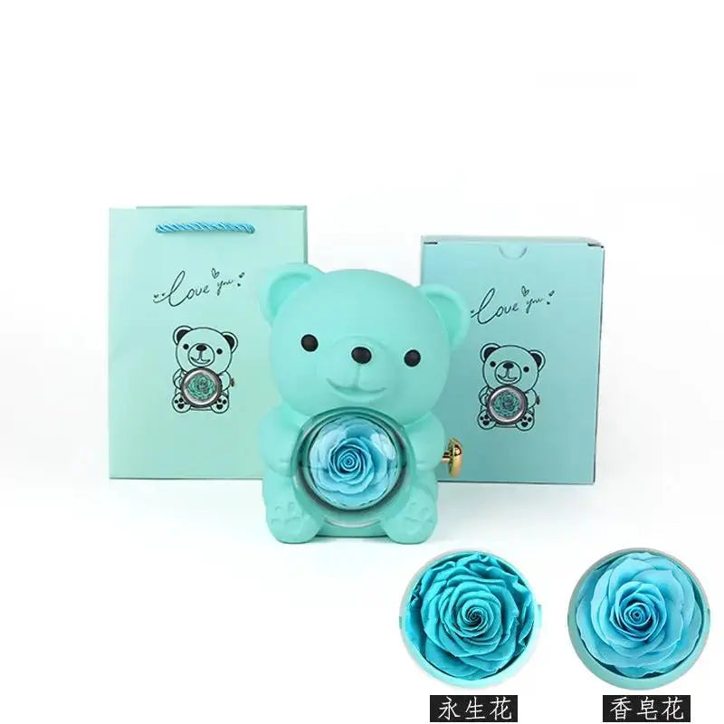 Romantic Teddy Bear Gift Jewelry Box with Necklace & Ring by EPR