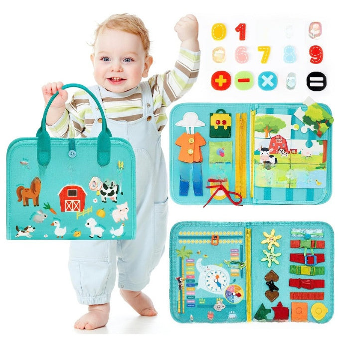 Montessori Sensory Activity Board for Toddler Learning Fun - Cherished Harbor Gifts