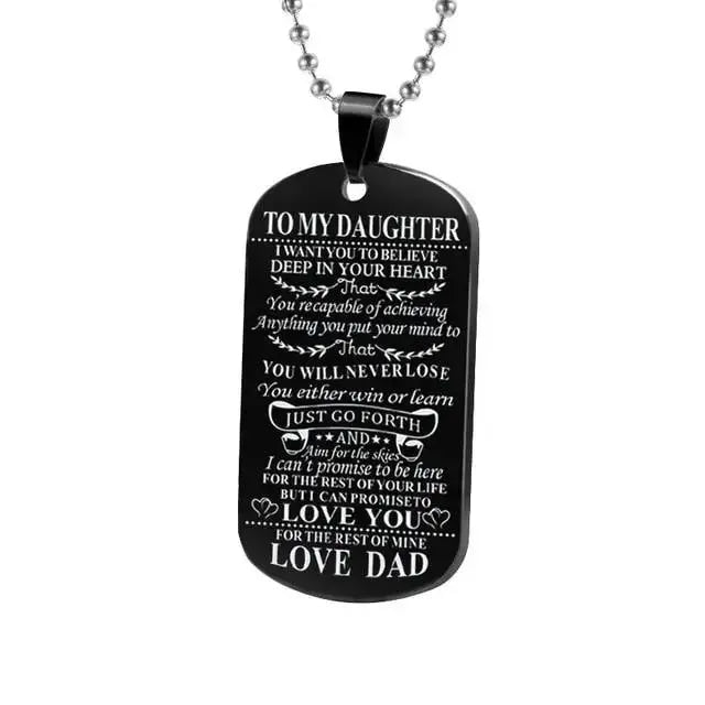 Engraved Dog Tag Necklace for Unique Family Gifts by EPR