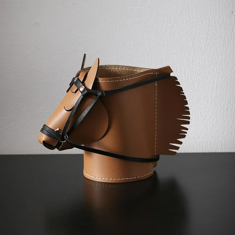 Leather Jewelry Organizer for Makeup and Desk Storage - Cherished Harbor Gifts