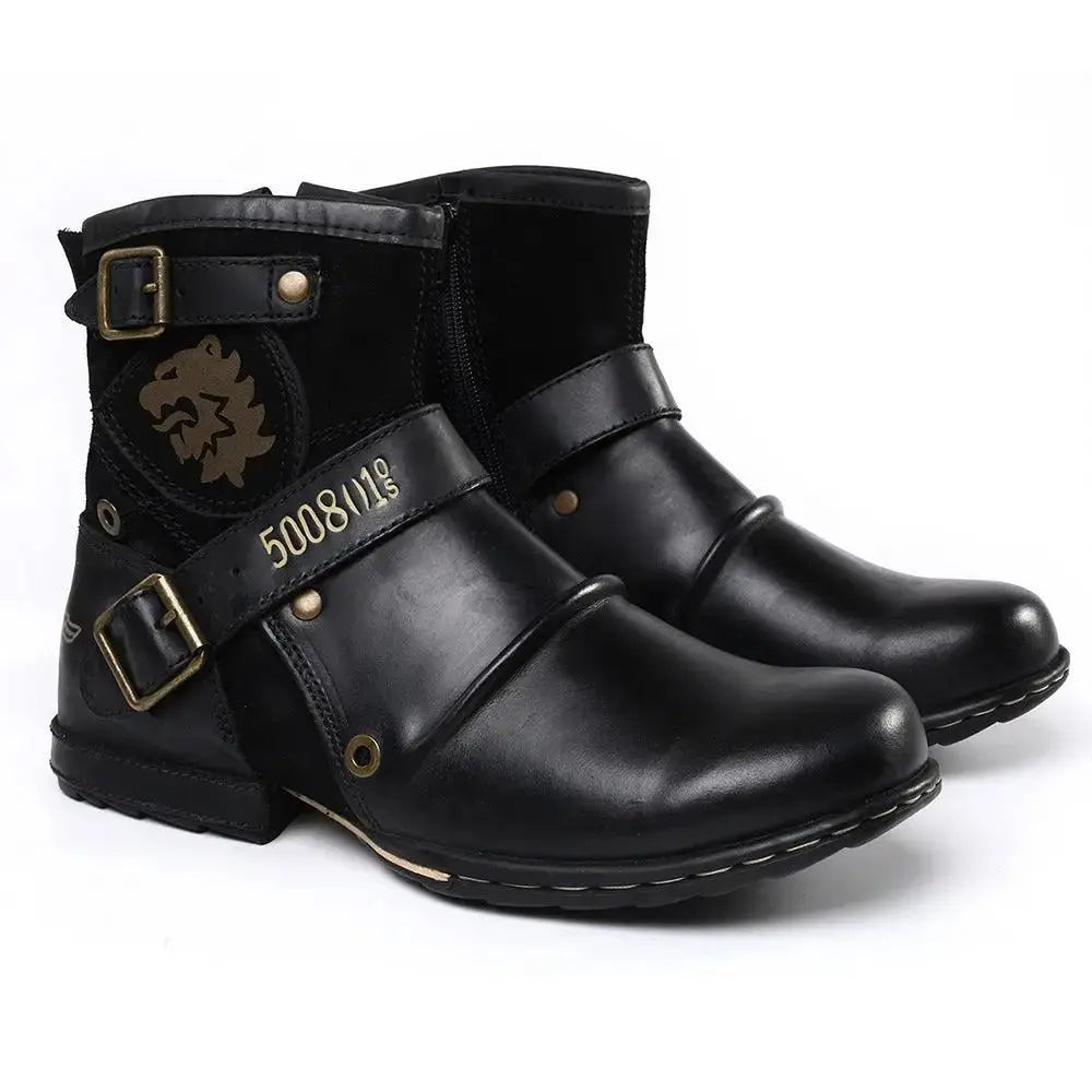 Men's Casual Denim Boots - Stylish Western Martin Footwear by EPR