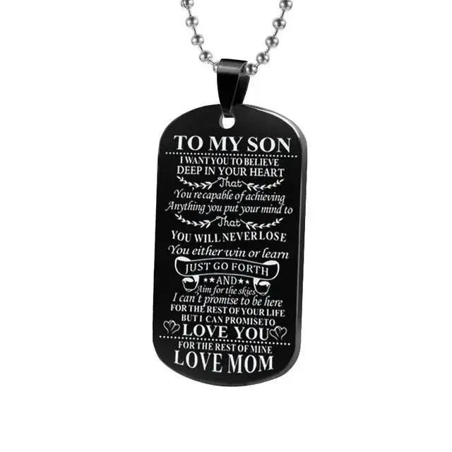 Engraved Dog Tag Necklace for Unique Family Gifts by EPR